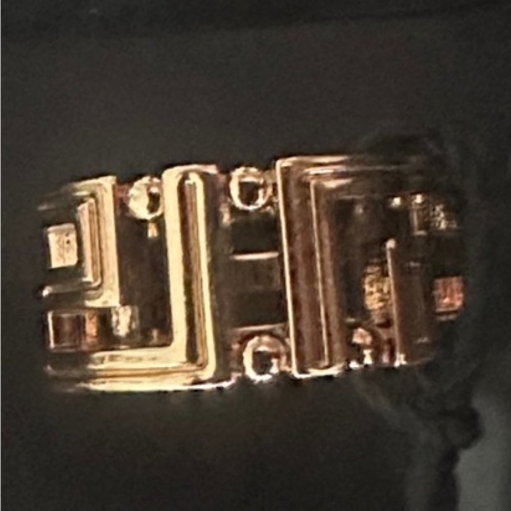 Versace Gold Tone Ring - Picture 4 of 6